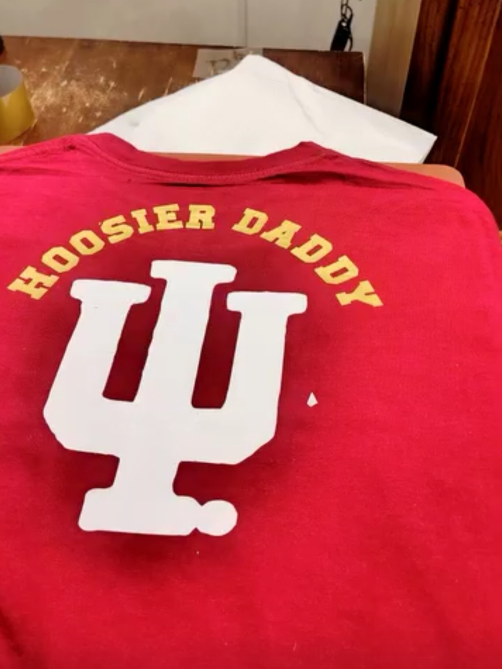 Men's Red Short-Sleeve Graphic Tee - Hoosier Daddy